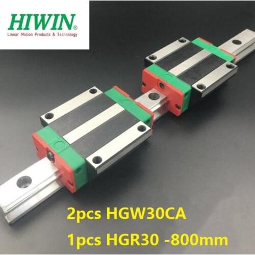 1pcs 100% original Hiwin linear guide HGR30 -L 800mm + 2pcs HGW30CA HGW30CC flange carriage for cnc router
