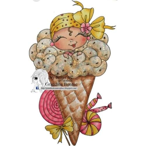 10x6 Yellow ice cream TBig ice cream ransparent Clear Stamps Silicone Seals for DIY scrapbooking photo album Card Making