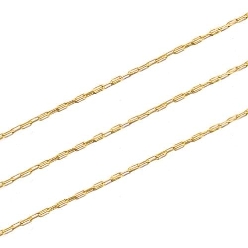 2M Width 0.8mm Stainless Steel Gold Beading Cable Chains Tiny Rolo Chain Jewelry Finding Components Supplies Wholesale Item Bulk
