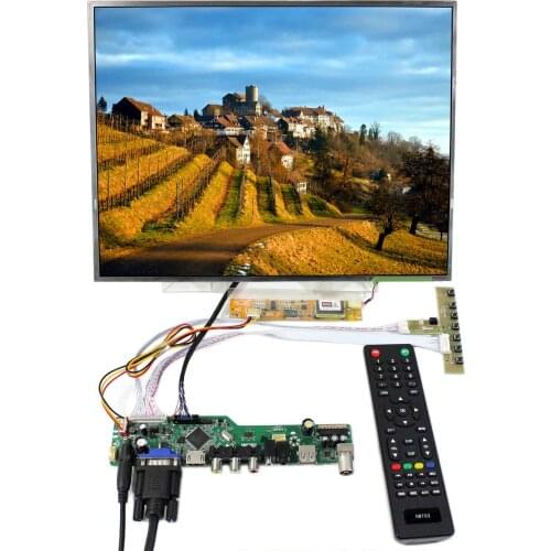 30pins LVDS Connector QD15XL06 1024X768 Resolution LP150X09 HD MI VGA AV USB RF LCD Controller Board B150XG03 15inch LCD Screen