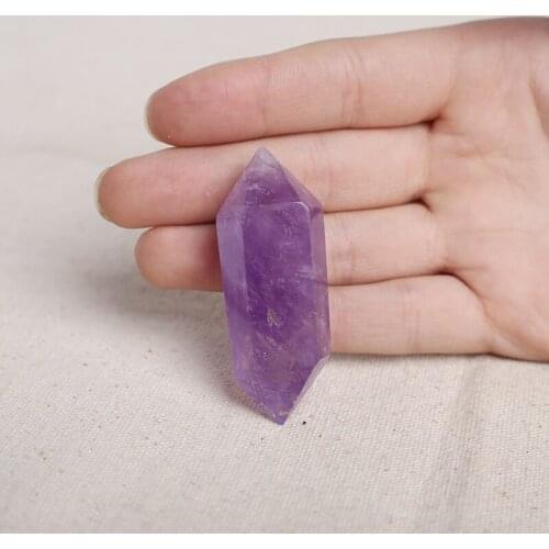 4cm-6cm Natural small size double tip amethyst crystal quartz point
