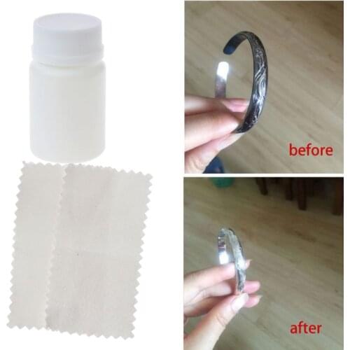 40ML Jewelry Cleaning Polishing Cloth Liquid Anti-Tarnish Silver Gold Cleaner X4YA
