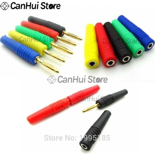 5pcs 2mm Male/Female Banana Plug Socket 10A colour Small Lantern Plug Pure Copper High Voltage Power Supply Terminal Connector