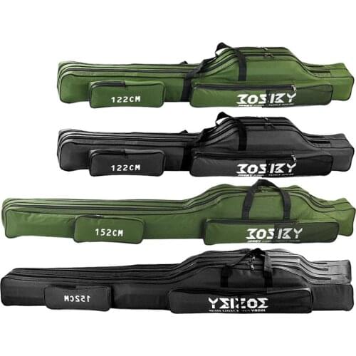 60/100/122/150/152/182CM Portable Oxford Cloth Outdoor Sports Folding Multilayer Fishing Rod Bag Carrier Multi-purpose Fish Bags