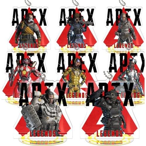 8pcs/lot Hot game Apex legends Acrylic Stand Model Action Figure apex keychain keyring Pendant toy gift