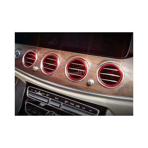 8pcs Interior AC Air Vent Cover Trim For Mercedes Benz E-Class W213 2016 2017