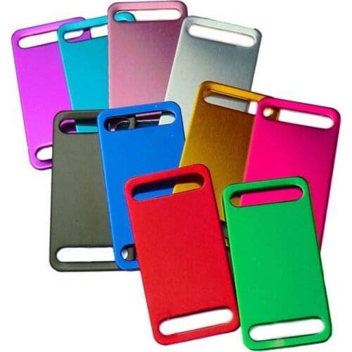 Aluminium Alloy Pet Tag Mix Colors Slider Shape Dog Name Tag Personalized Pet ID Tag Pet Collar Accessories Custom Pet Pendant