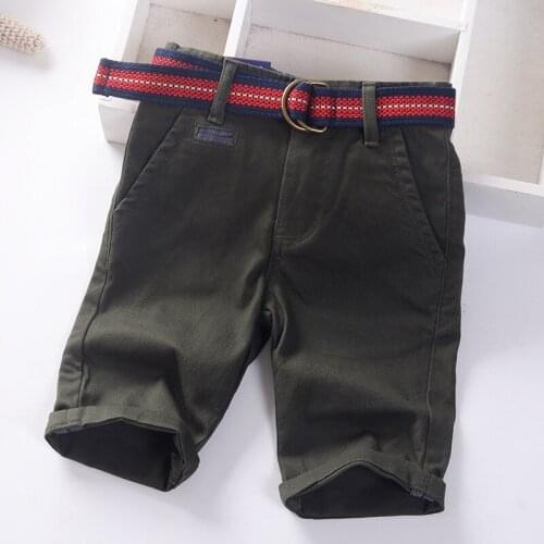 Summer solid color boys cargo pants built-in straight kids trousers joggers childrens clothing casual