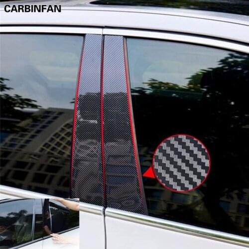 For Hyundai Creta IX25 2015-2017 Car Central Pillars Column Decorative Sticker Window Trim Carbon Fiber Decal Car Styling C1745