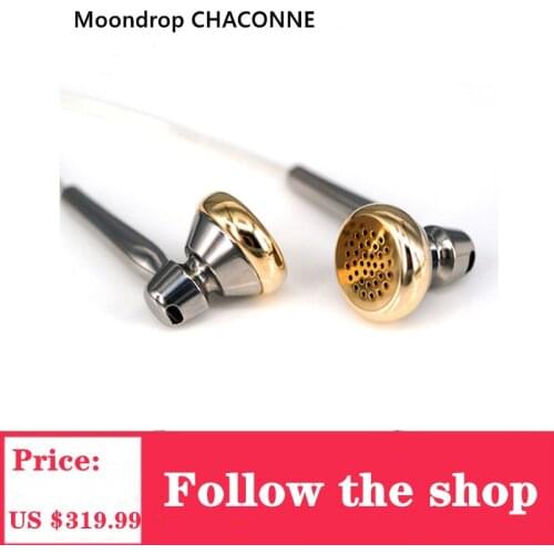 Moondrop CHACONNE Dynamic Earphones Titanium Shell LCP Diaphragm 3.5mm Line Type HIFI Earbuds For Phones
