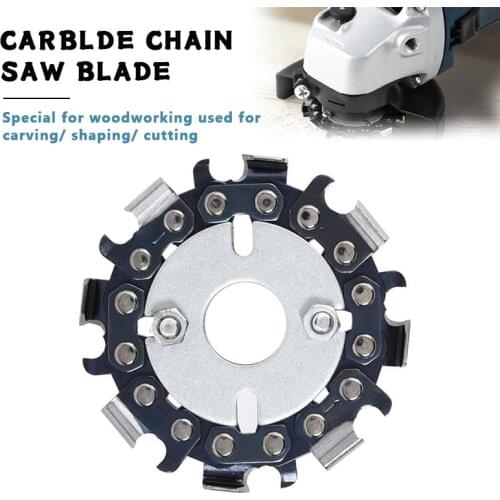 2.5 Inch 8 Teeth Woodworking Cutting Chainsaw Disc Wooden Carving Chain Saw Disc Saw Blade Chain Plate Angle Grinder Accessory