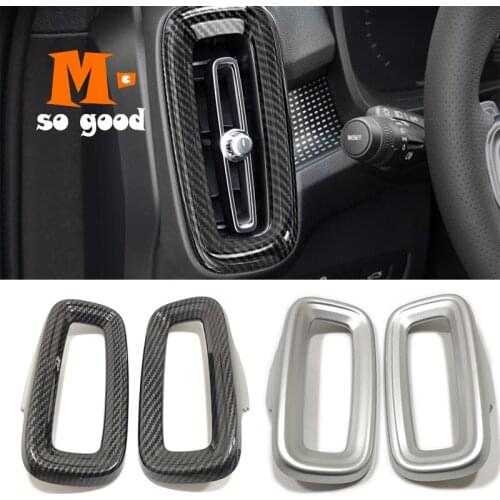 For Volvo XC40 T5 2017 2018 2019 Car Dashboard Left Right Air Conditioner Outlet AC Vent Cover Trim ABS Matte/Carbon Accessories
