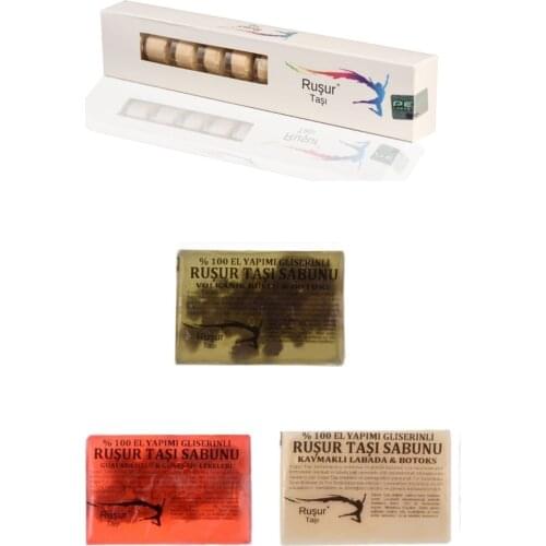 E14 1 Box Ruşur Stone + 1 Pcs Guayaba Concise + 1 Pcs Volcanic Ashy + 1 Pcs Creamy Labada ruşur Stone Soap