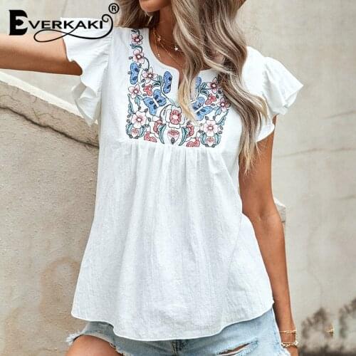 Женские хлопковые футболки Everkaki China At AliExpress