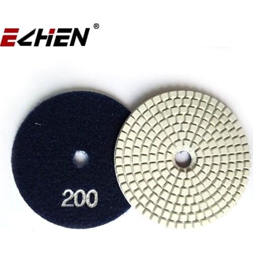 100mm white resin hybrid 7 step diamond polishing pads for granite quartz marble stone and concrete cement wet polishing pad