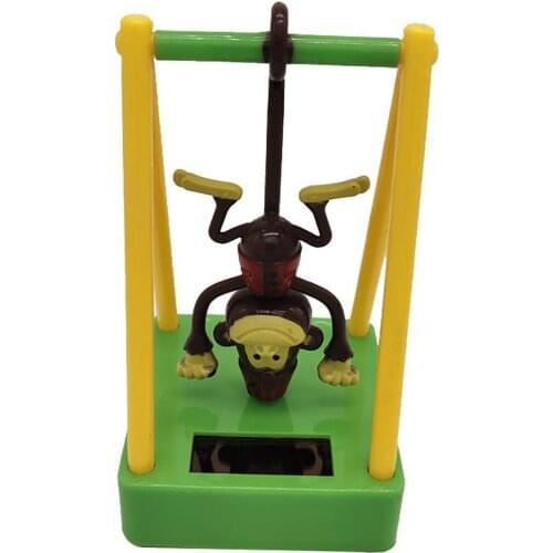 Solar Powered Swing Dancing Upside Down Monkey Toy Office Home Car Ornament Decoration Auto Interior Accessories