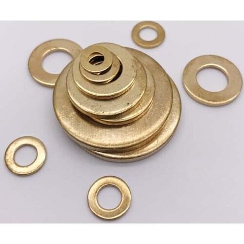 M2 M2.5 M3 M3.5 M4 M5 M6 M8 M10 M12 M14 M16 M18 M20 M22 M24 M30 brass flat washers gaskets thin washer gasket DIN125A