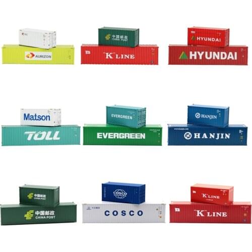 Train Container Model 40-foot And 20-foot 1/87 Building 1pc Toy Scene Making Simulation Sand Table Diorama