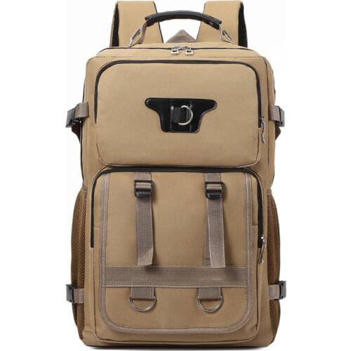 Tilorraine 2021 fashion mens multi-function canvas backpack large capacity outdoor breathable wear-resistant student school bag