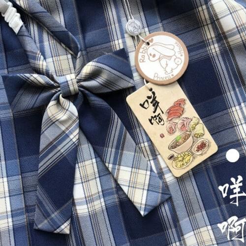 Gentle one knife JK uniform bear skirt forest letter girl worry skirt