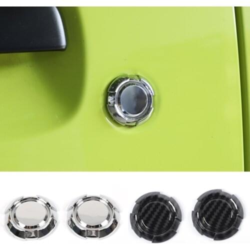 NHAUTP 2Pcs/set ABS Chrome Car Door key jack Trim Protect Cover For Suzuki Jimny 2019 2020 Accessories