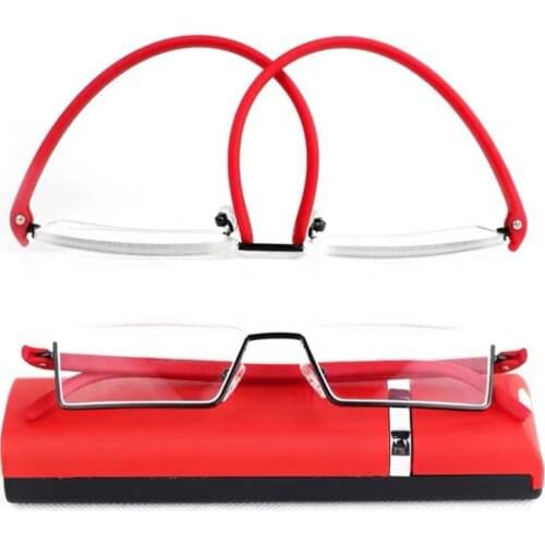 New anti-blue half frame high-end pen holder reading glasses TR90 material hot selling glasses with packaging