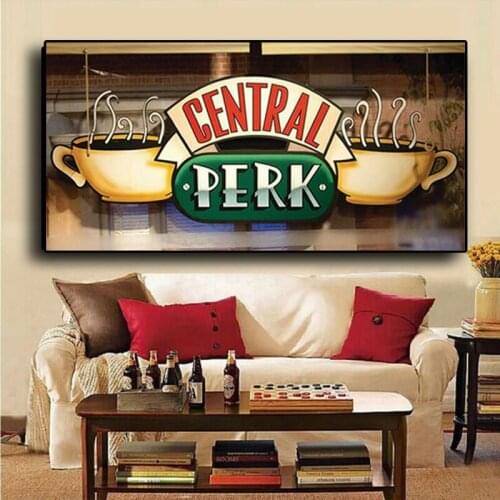 Central Perk Cafe Canvas Painting Friends TV Show Posters and Prints Scandinavian Wall Art Picture for Living Room Cuadros Decor