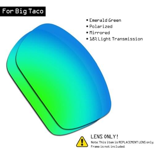 SmartVLT Polarized Sunglasses Replacement Lenses for Oakley Big Taco - Emerald Green