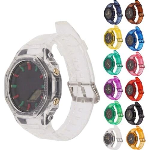 TPU resin Integrated Case strap suitable for CASIO G-Shock ga-2100