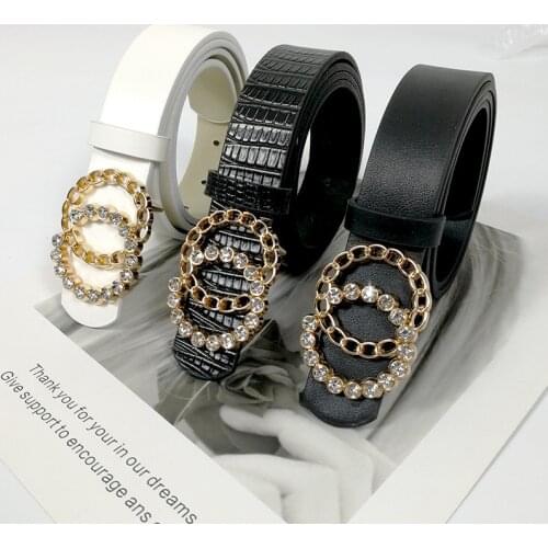 Shiny rhinestone belt ladies jeans belts for women high quality luxury brand G ceinture femme waist strass cinturon mujer strap