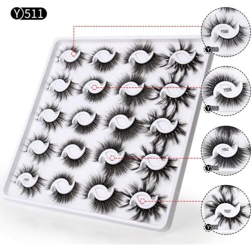20pair Mink Eyelashes 10-25mm Lashes Fluffy 3d Mink Lashes Makeup Dramatic Long Natural Eyelashes Eyelash Extension Maquillaje