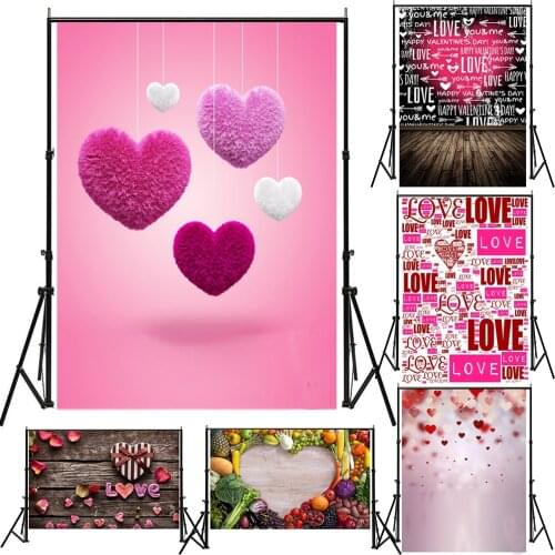 Romantic Heart Shape Wood Board Photography Background Party Wedding Backdrop Baby Photo Backdrop Studio Supplies Props