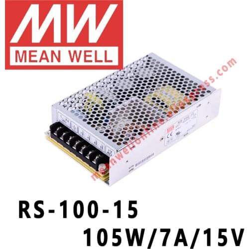 RS-100-15 Mean Well 105W/7A/15V DC Single Output Switching Power Supply meanwell online store
