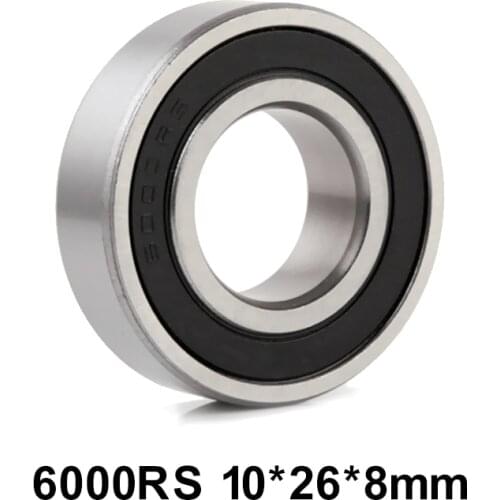 3pcs/lot 6000RS Deep Groove Mini Ball Bearing Ordinary Level Bearings 6000-2RS 6000-2RS 10*26*8mm 10*26*8