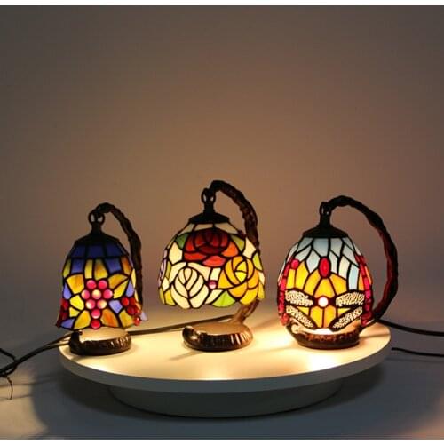 SAROK LED Table Desk Lamp European Style Eye Protection Decorative Home Living Room Bedroom Bedside Exquisite Glass Table Light