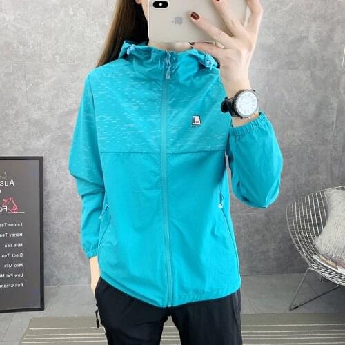 Womens windbreaker Thin Coat Summer Sun Protection Clothing Outdoor Camping Hiking Multi-scene Jackets Casual Hooded Outwear