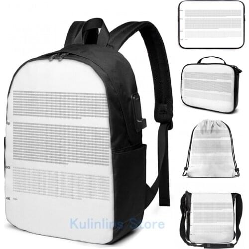 Funny Graphic print 720p vs 1080p vs 1080i vs 4K USB Charge Backpack men School bags Women bag Travel laptop bag