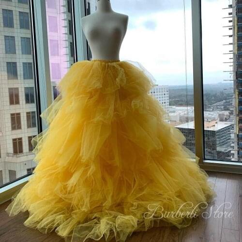 Elegant Army Green A-line Bridal Tulle Skirts Women Puffy Long Tulle Skirt Custom Made Summer Skirt Tulle