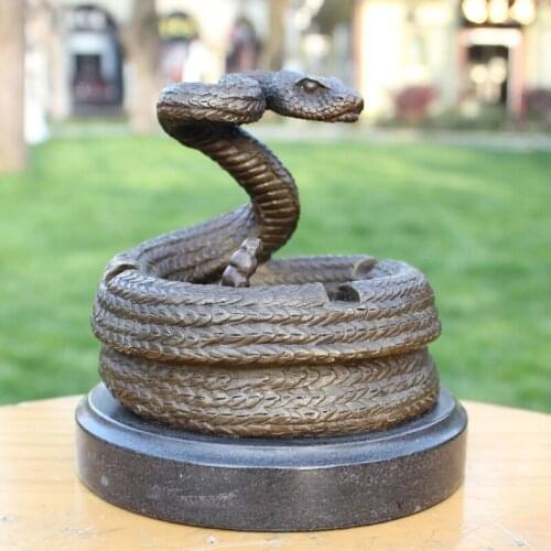 Snake ashtray ashtray copper BRASS statue exquisite crafts business gift Home Furnishing decoration decoration