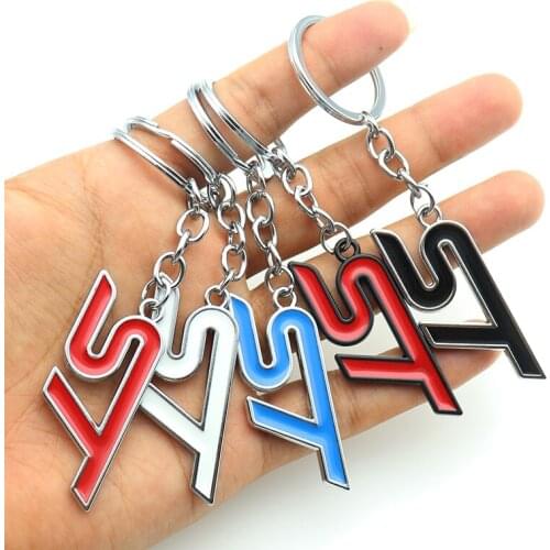 1pcs 3D ST metal Zinc Alloy Car KeyChain Key Chain Keyring Key Ring Creative logo Emblem Auto Badge accessories Mk2 Mk3 Mk4