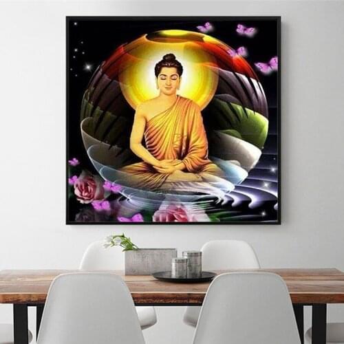 5d drill rhinestone Diamond Painting Mosaic Buddha Cross Stitch Full Square Drill Kit Pictures Rhinestone Embroidery DIY decor