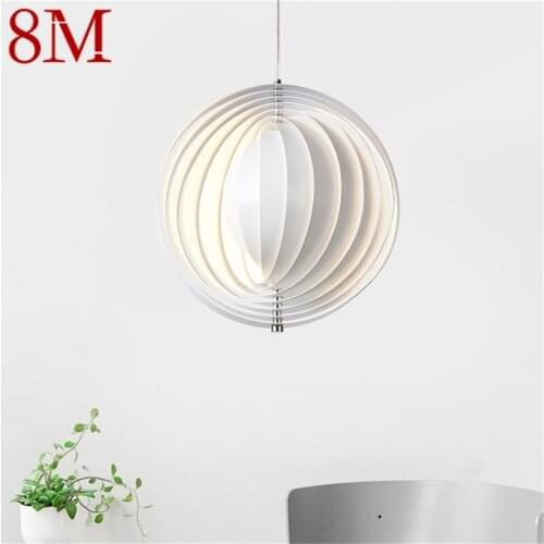 8M Pendant Light Modern Creative White LED Lamps Fixtures For Home Decorative Dining Room