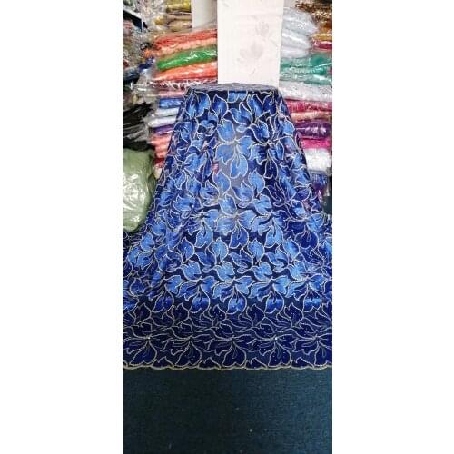 African Lace Fabric 2020 Embroidered Beaded Nigerian Laces Fabric Bridal High Quality French Tulle Lace Fabric For Wedding 5yard