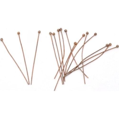 DoreenBeads Copper Ball Head Pins Antique Copper 4cm(1 5/8") long, 0.5mm ( gauge), 30 PCs Hot new