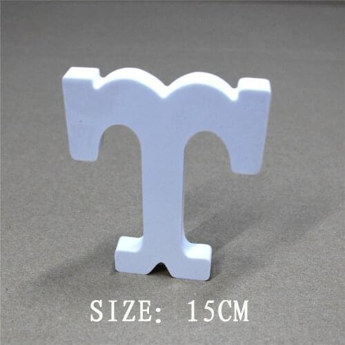 Discount price 15cm free standing Artificial wood letter Alphabet word be used home wedding decoration name 3D Wall stickers