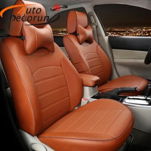 AutoDecorun Custom Cover Seat for Toyota Fortuner 2015-2018 7 Seats Covers sets PU Leather Cushion Seat Supports Car Accessoires