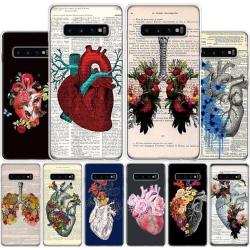 Human Anatomy Organ Art Cover Phone Case For Samsung Galaxy S10 S20 Ultra Note 10 9 8 S9 S8 Plus Pro Lite S7 S6 J4 J6 J8 + Coque