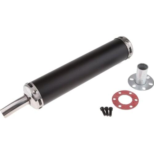 Black Universal Motorcycle Exhaust Silencer Pipe For Motorbike