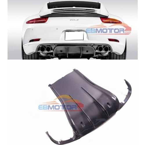 VRS Style Real Carbon Fiber Rear Bumper Diffuser for Porsche 911 991 Carrera & Carrera S models 2012+ T067