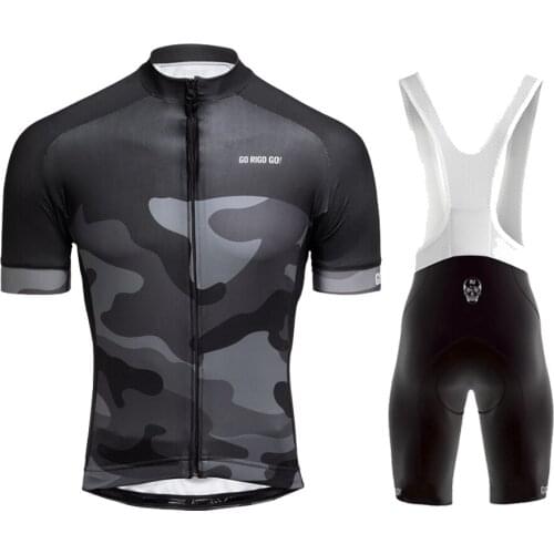 GO RIGO GO 2021 Cycling Jersey Men Bike Bib Shorts Set Short Sleeve Road Bicycle Clothing MTB Pro Cycling Wear Kit Ropa Ciclismo